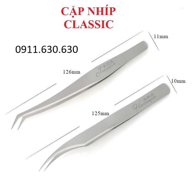 Cặp Nhíp Tách Heo + cong bao da bạc _keo nối mi_dụng cụ nối mi_ Be Lash