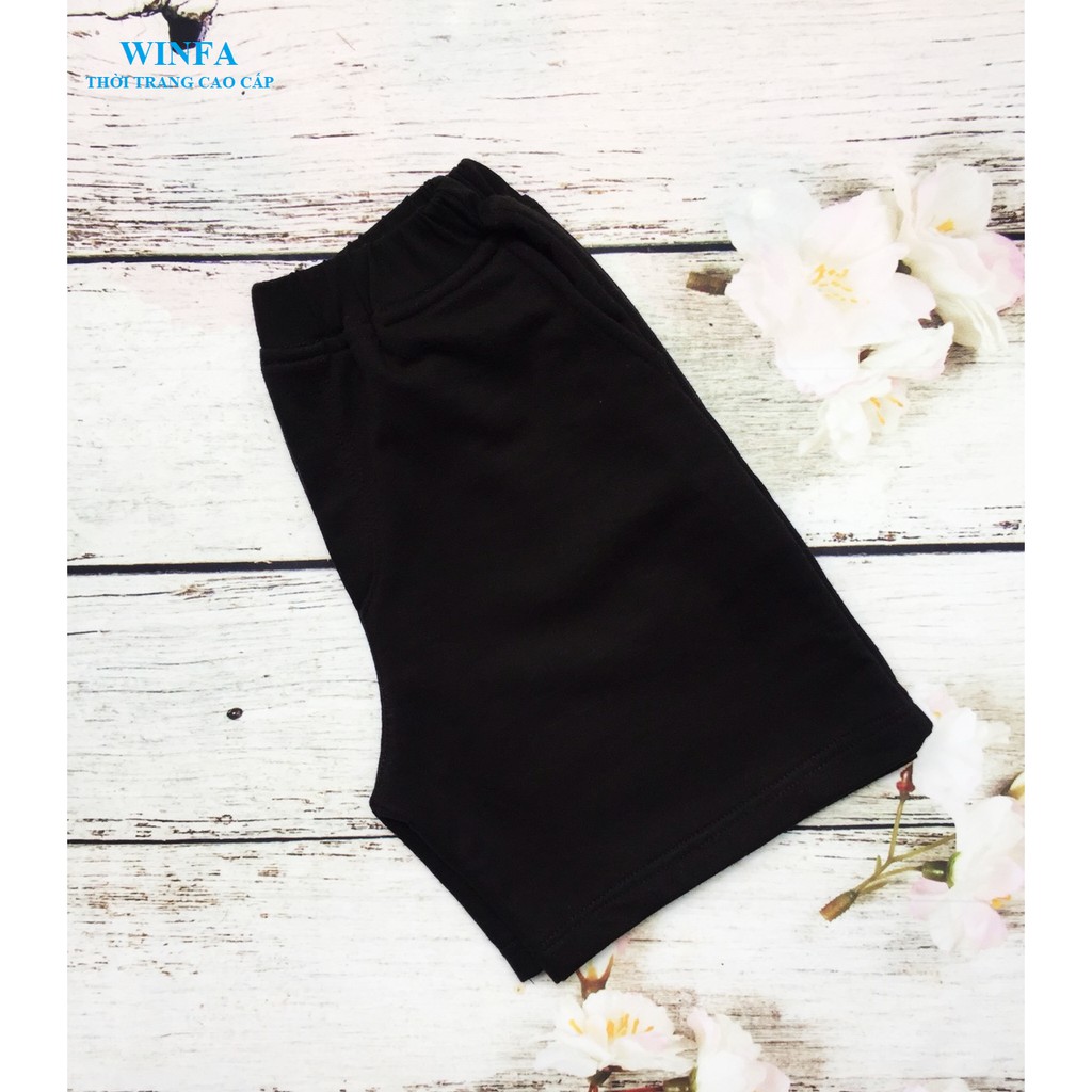 Quần Short trẻ em màu đen từ 10-27kg  - Cotton thiên nhiên