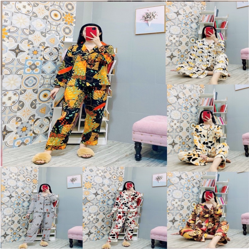[Nhiều mẫu NEW] Bộ ngủ Tay dài lụa đẹp MANGO [ ẢNH THẬT + VIDEO 100%]