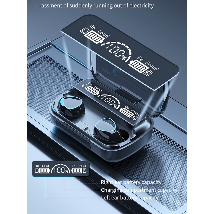 Tai Nghe Không Dây M10 Bluetooth 5.1 Tương Thích Chống Nước 9D Hifi