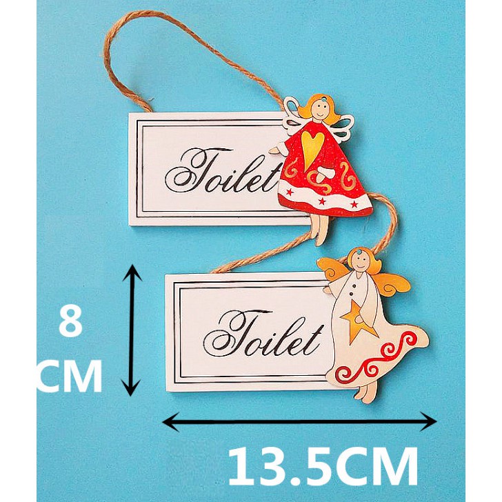 Bảng Gỗ Treo Nhà Vệ Sinh Trang Trí Tường (BT0042)