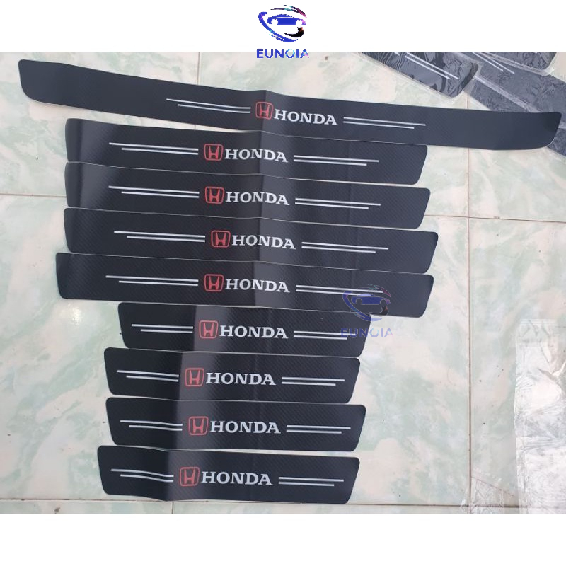 (Honda) Nẹp Dán Vân Carbon Chống Trầy Bậc Cửa Honda