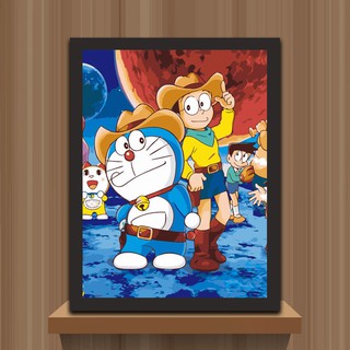 Tranh tô màu theo số✇bức tranh sơn dầu kỹ thuật số từ vẽ tay trẻ em tự làm Doraemon Đôrêmon Đôrêmon Đôrêmon Doraemon mèo
