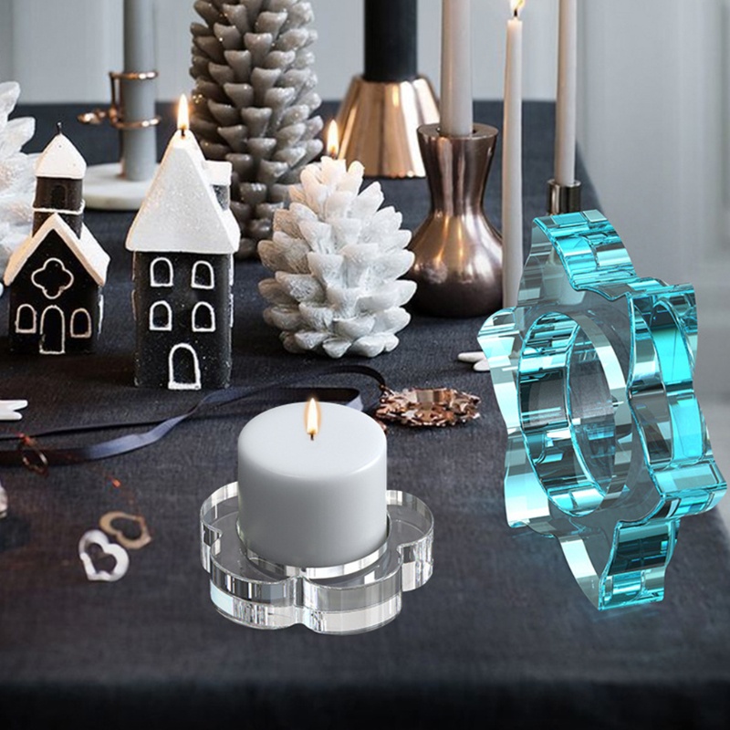 Khuôn Silicone Làm Hộp Đựng Đồ Trang Sức Hình Bông Hoa DIY