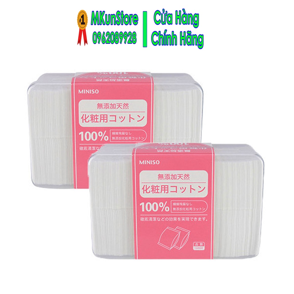 Bông Tẩy Trang Dạng Hộp Miniso 1000 miếng