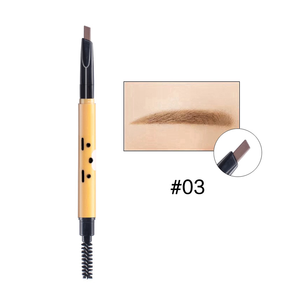 HengFang Cute Bear Automatic Optional Waterproof Long-Lasting Eyebrow Pencil With Brush 0.14g H6533