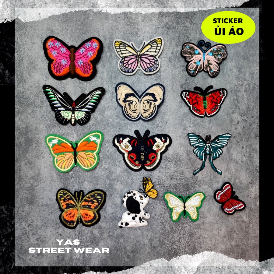 Sticker vải thêu cao cấp - có sẵn keo ủi,Patch ủi dùng làm miếng vá Quần Áo,áo phao,BALO,quần jogger, đồ jeans, giày dép