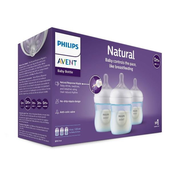 Bình sữa cho bé sơ sinh Philips AVENT Natural 125ml mẫu mới ,bản thị trường USA