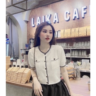áo len mong 2 mau trang / den al704