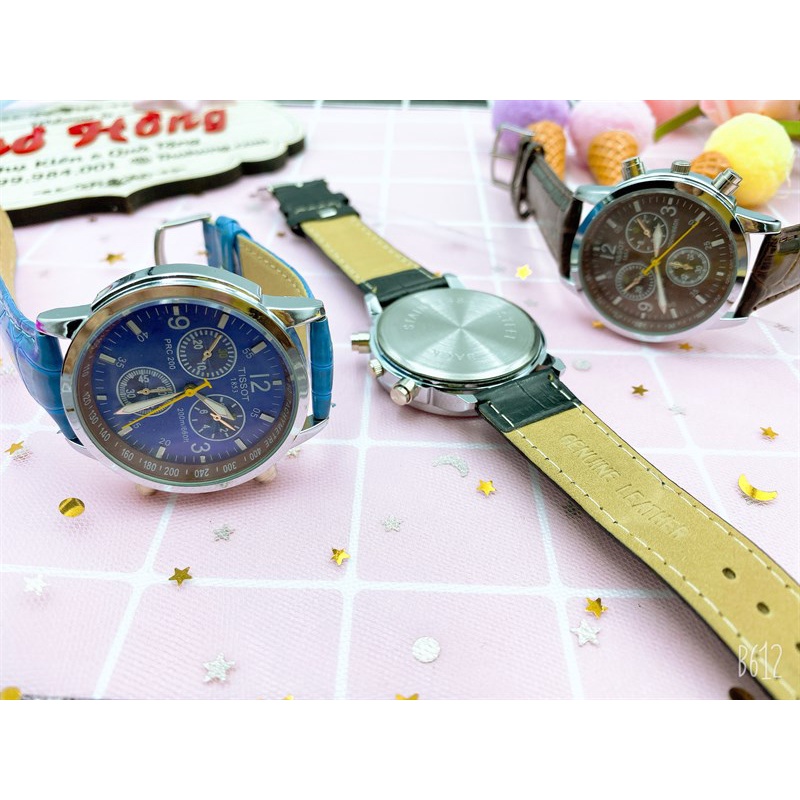 ( Giá Sỉ ) Đồng hồ thời trang nam McyKey dây da giả 6 kim mix màu