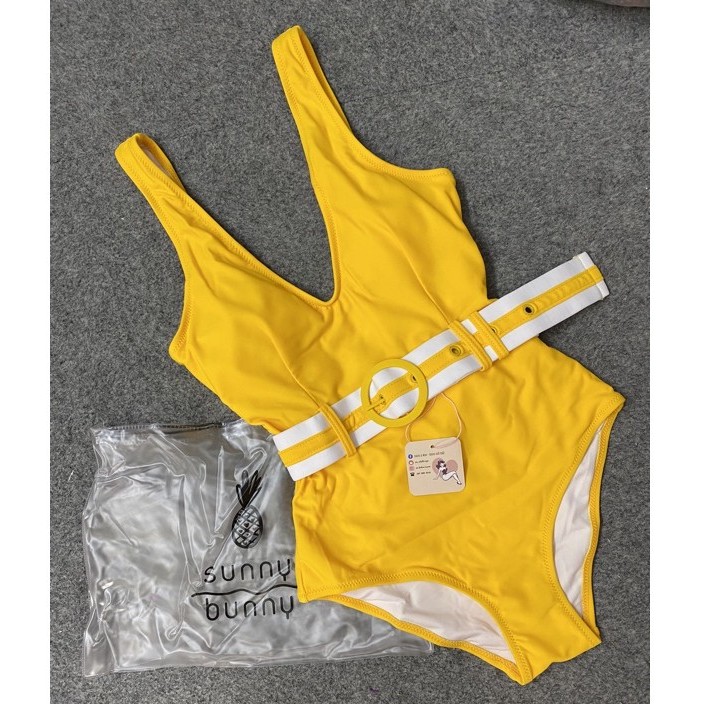 [BKN285] &lt;HÀN&gt; BODYSUIT VÀNG CAO CẤP KÈM BELT KIỂU HÀN