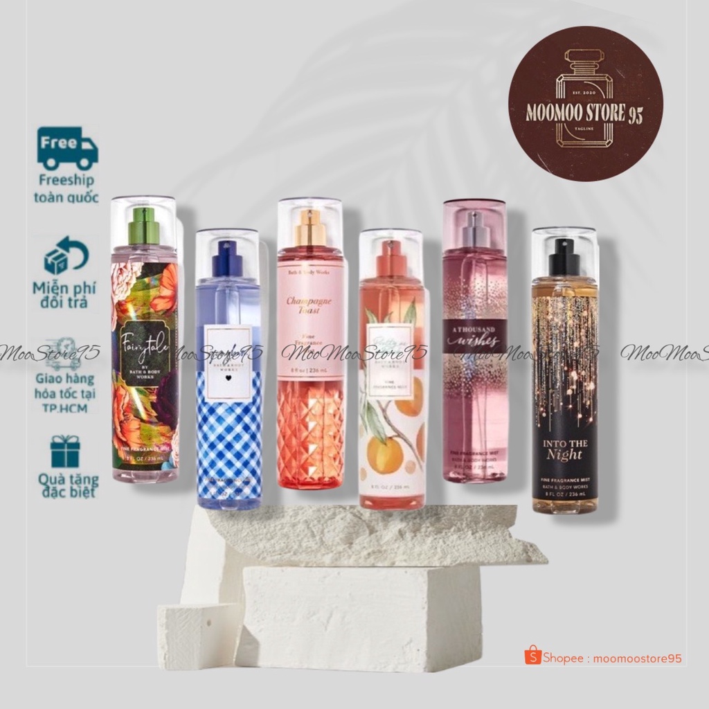 BBW® Top 6 Xịt Thơm Toàn Thân Bath And Body Works Cho Mùa Hè 2020 236ml full