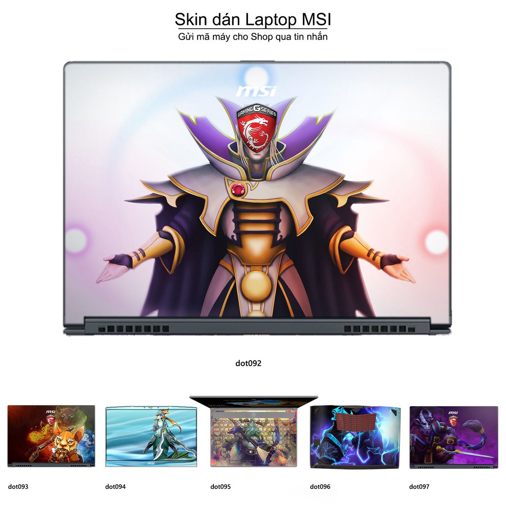 Skin dán Laptop MSI in hình Dota 2 _nhiều mẫu 16 (inbox mã máy cho Shop)