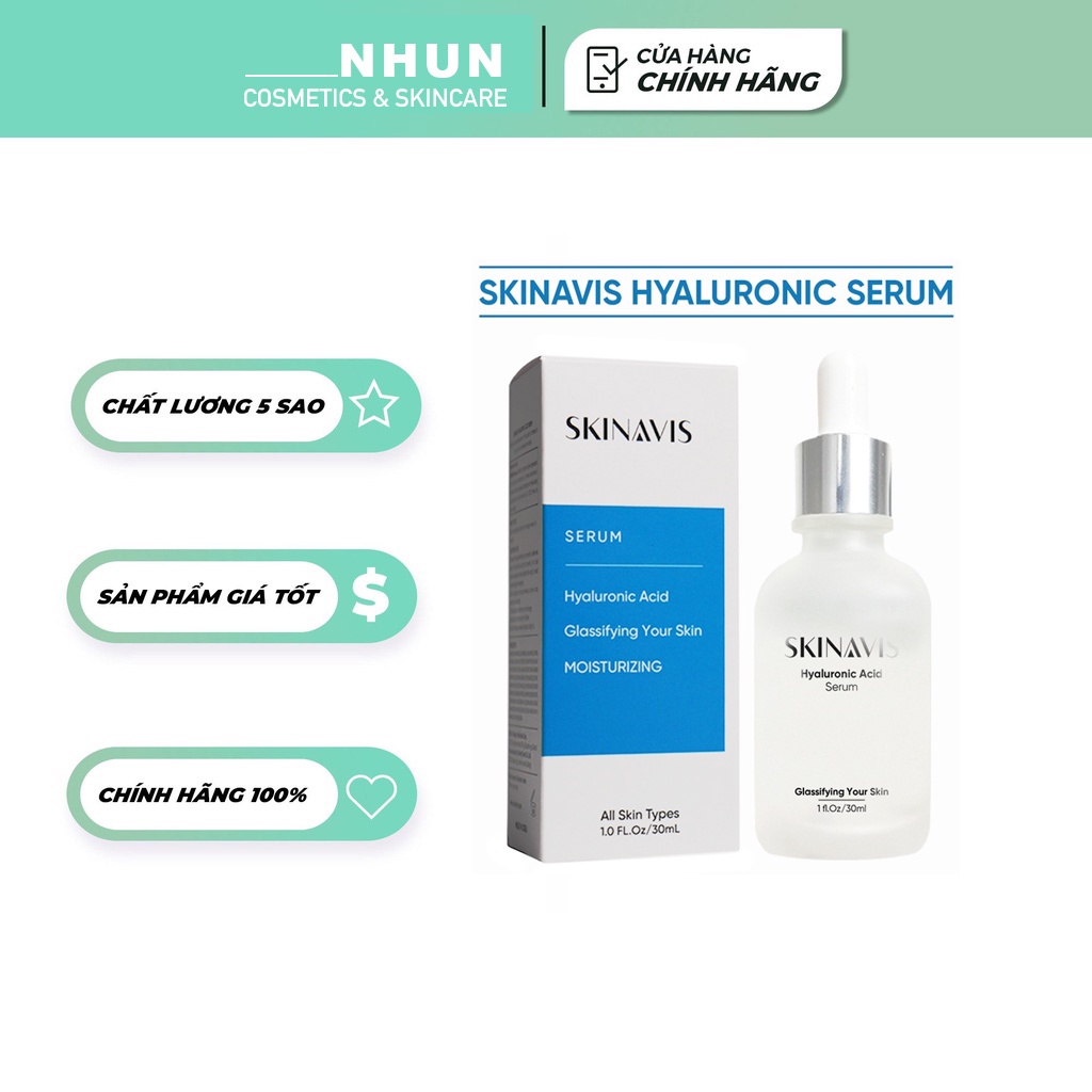 [CHÍNH HÃNG] Tinh Chất Serum SKINAVIS Cấp Ẩm Phục Hồi sáng da  Hyaluronic Acid & Niacinamide + B5 Hàn Quốc - Nhun beauty