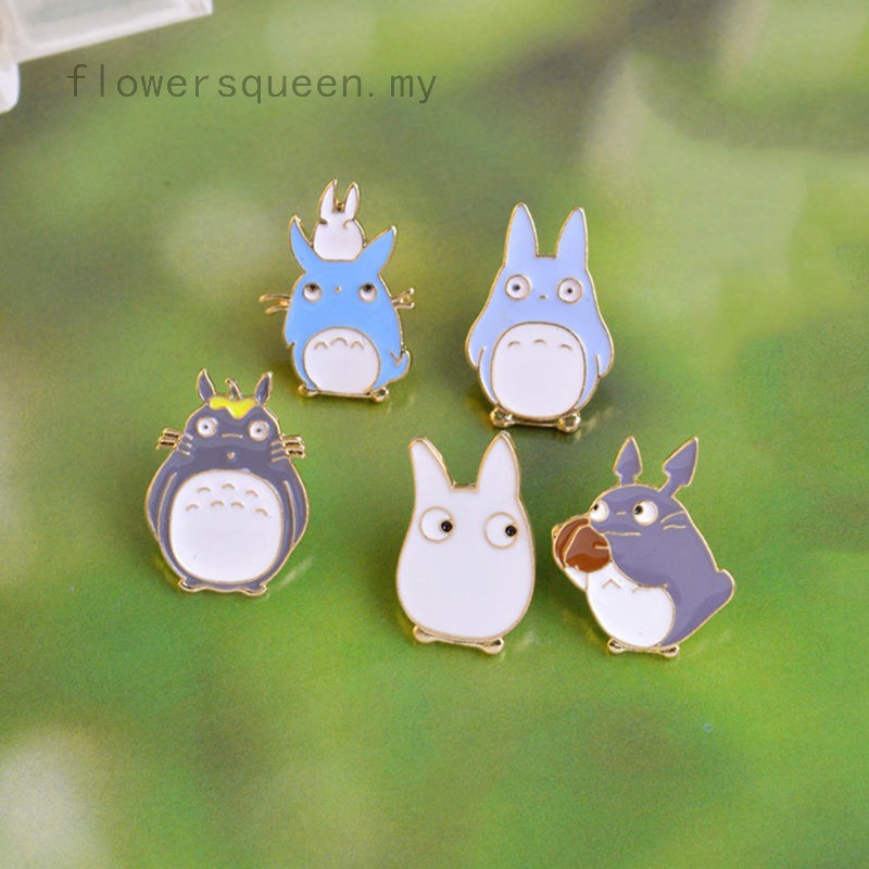 flowersqueen Ghim cài áo hình nhân vật phim hoạt hình Totoro đáng yêu