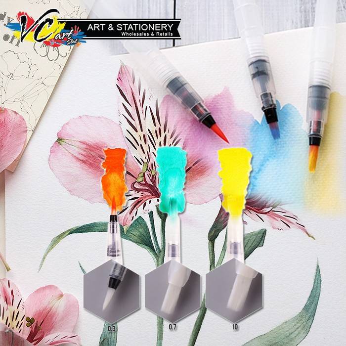 Bộ 3 Bút Vẽ Màu Nước Chuyên Dụng Cao Cấp Waterbrush Giorgione