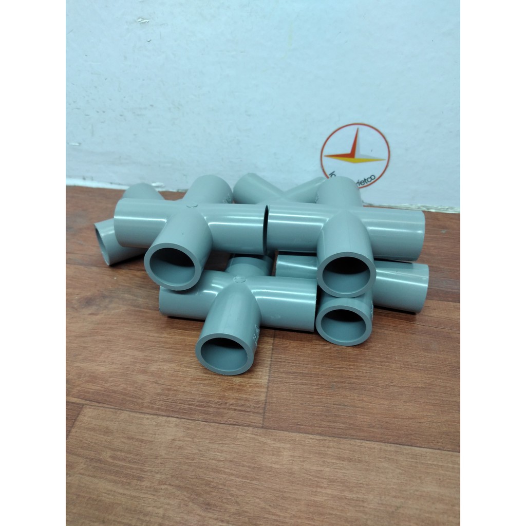 Chữ thập Pvc phi 21