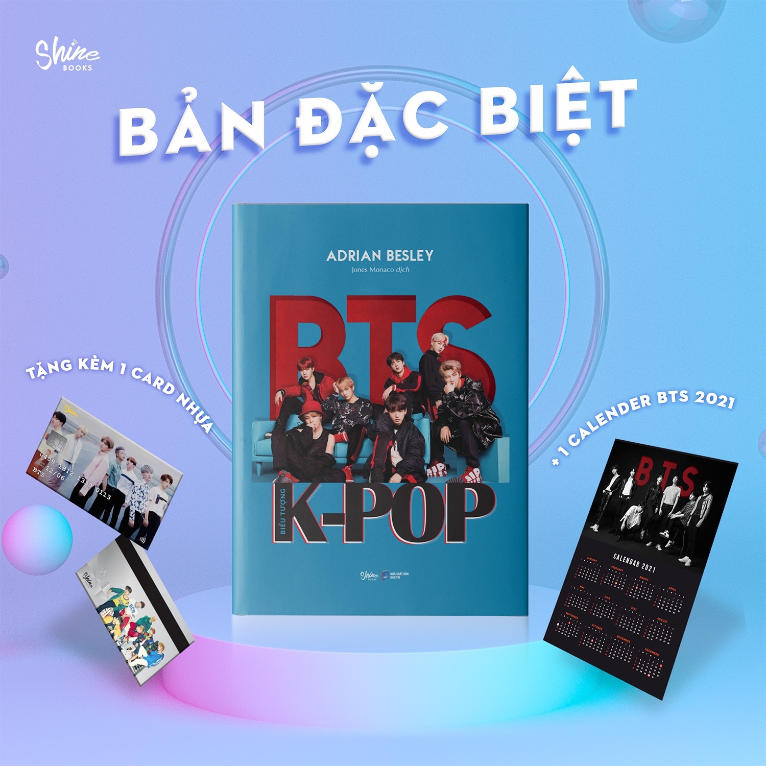 Sách BTS Biểu Tượng K-pop - Tặng Kèm  Postcard Nhựa In Hai Mặt + Calendar 2021