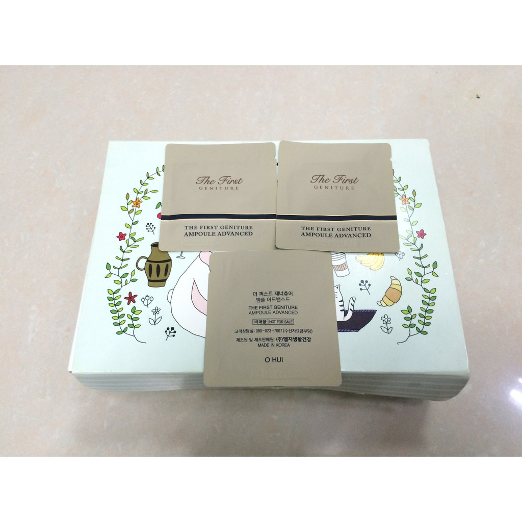 Combo 10 Sample Tinh Chất Vàng The First Geniture Ampoule Advanced 1ml