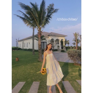Xả Lỗ Váy Hai Dây Babydoll, Váy Hoa Nhí Dáng Dài Phong Cách Hàn Quốc, Đầm babydoll dáng dài [V11]  March.Clothes