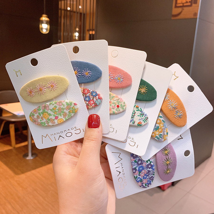 Set 2 kẹp tóc thiết kế xinh xắn đáng yêu cho nữ