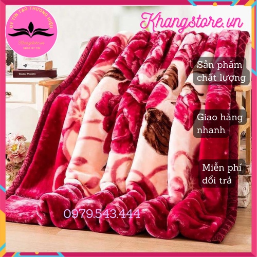 🌺 chăn lông tuyết nhung, chăn thái sịn mùa đông, kích thước 2m*2m2 loại 2kg,3kg,4kg,5kg,6kg-KHANGSTORE.VN