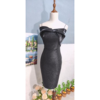 Đầm body nơ 2 dây bún chất vải sang chảnh