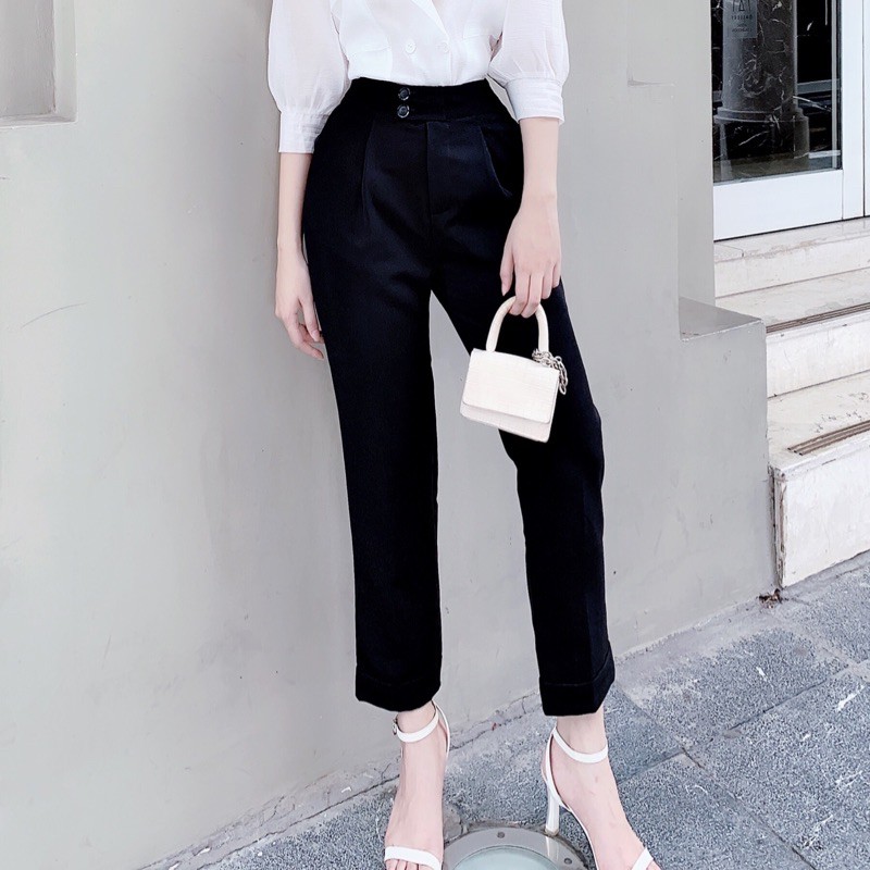 Quần baggy basic đen công sở Q216 HILA