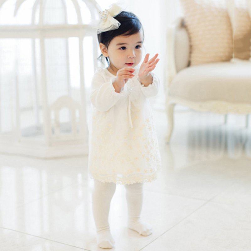 Quần tất phối ren chống trơn trượt cho bé gái