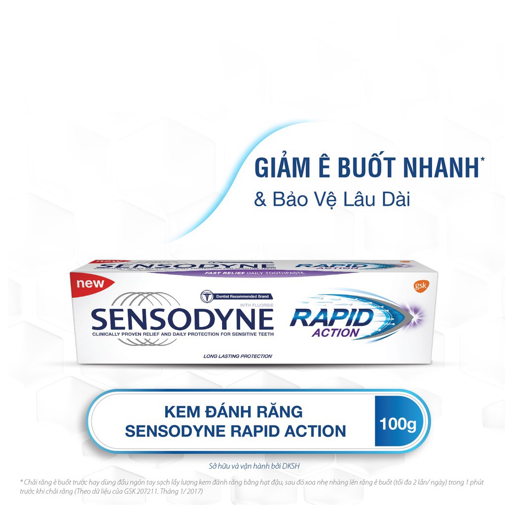 Kem đánh răng hàng ngày Sensodyne giúp trắng răng, giảm ê buốt, phục hồi &amp; bảo vệ răng, giúp răng chắc khỏe