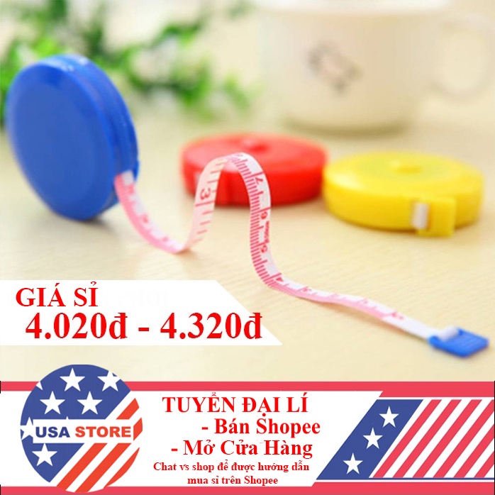 (Video Review) Thước Dây Cuộn Rút Thu Tự Động Hộp Tròn 1.5 Mét - Đo Eo, Vòng Bụng Sức Khỏe - Quà Tặng Sản Phẩm Giảm Cân