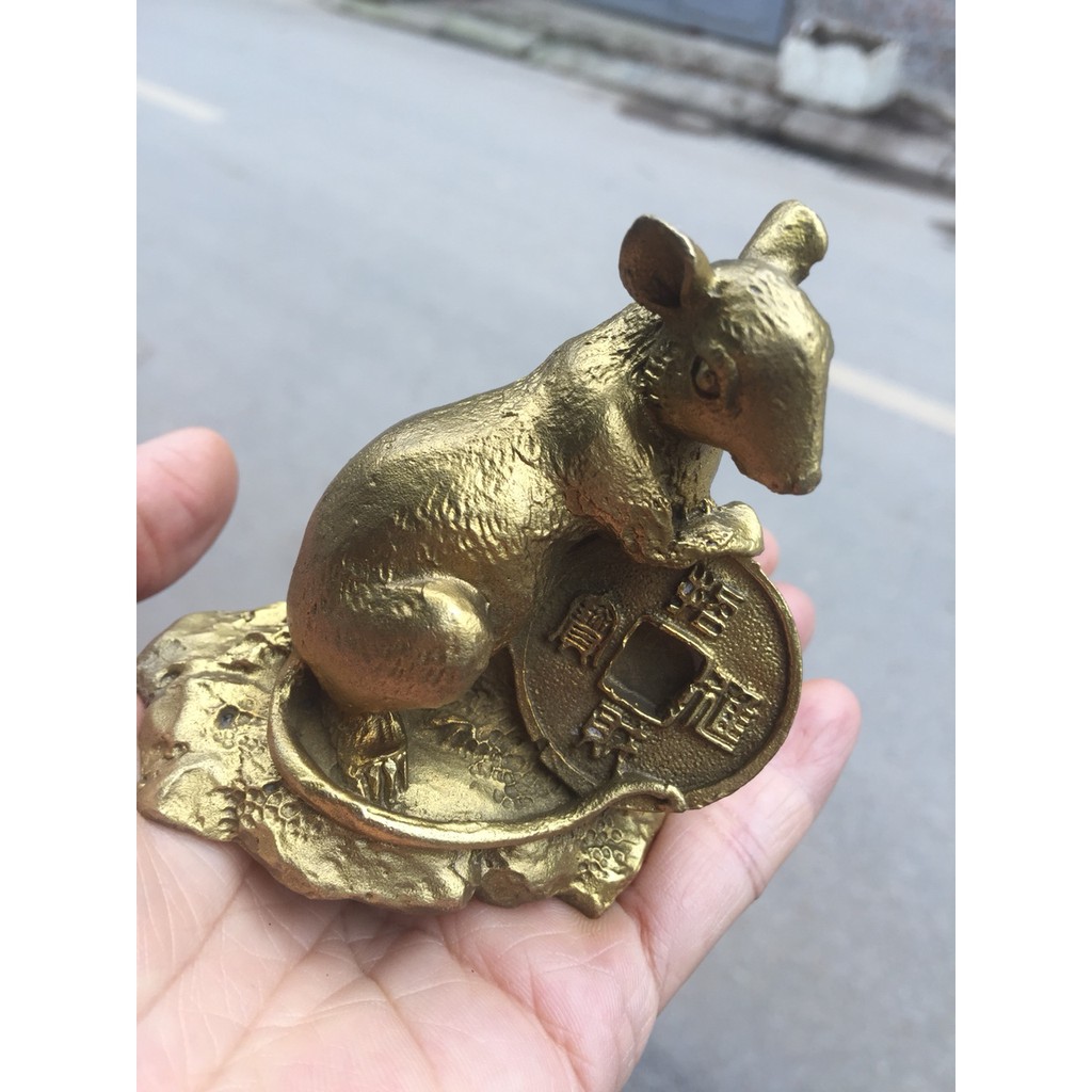 TƯỢNG CHUỘT (TÝ) BẰNG ĐỒNG VÀNG