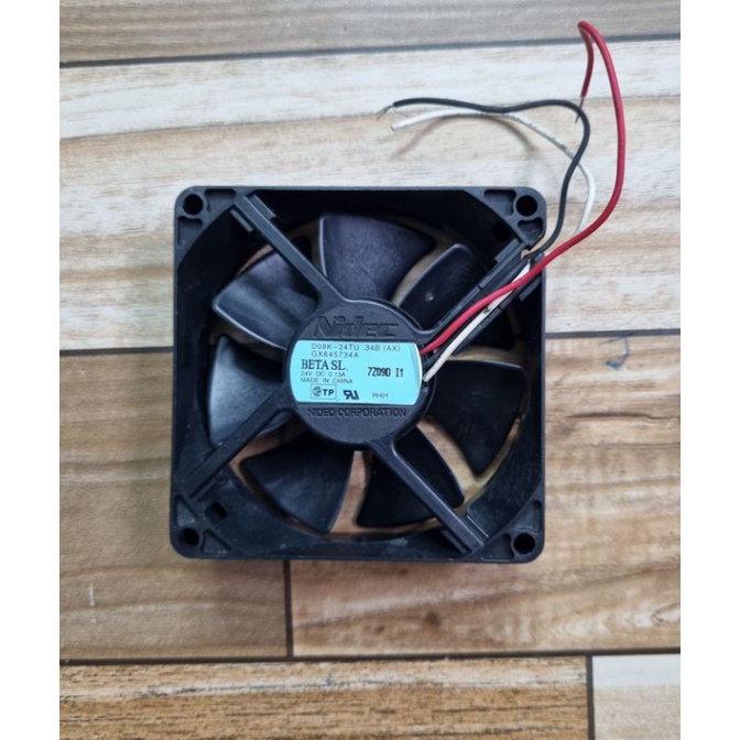 Quạt DC 24V  0.10A-0.18A  8cm (đã qua sử dụng)