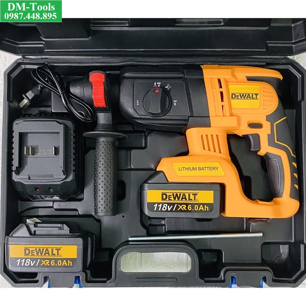 Máy Khoan Bê Tông Dùng Pin DeWaLT 118v - Loại Động Cơ Ko Chổi Than