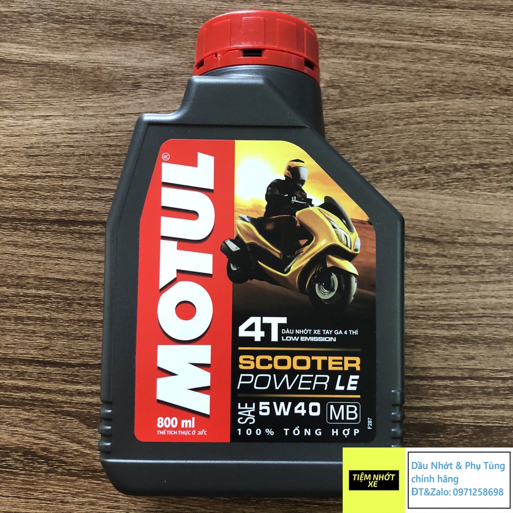 Nhớt xe ga tổng hơp 100% Motul Scooter Power LE 5w40