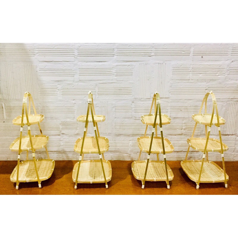 Kệ mẹt tre vuông bày trí bàn ăn, decor chụp ảnh, trang trí tiệc; Party