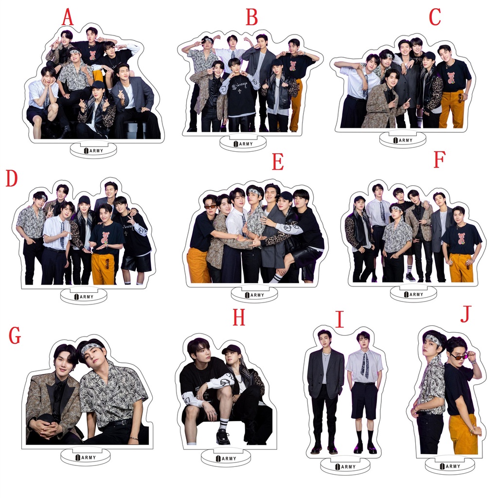 Giá Đỡ Mô Hình Kpop BTS Kỉ Niệm 9 Năm Bằng Acrylic Trang Trí Bàn Làm Việc