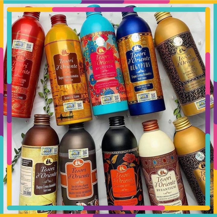 Sữa Tắm Ý Hương Nước Hoa Tesori D’Oriente , Sữa Tắm Dưỡng Ẩm Cao Cấp Italia / Chai 500ml [ CHÍNH HÃNG ]
