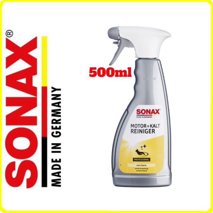 Sản phẩm Dung dịch tẩy rửa, vệ sinh khoang máy ô tô thương hiệu Đức - Sonax Engine cold cleaner - 543200 .