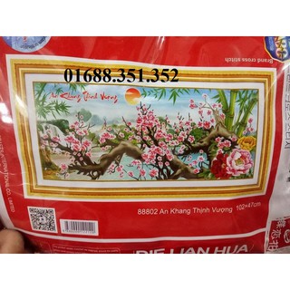 Tranh thêu chữ thập An khang thịnh vượng 88802-102x47cm