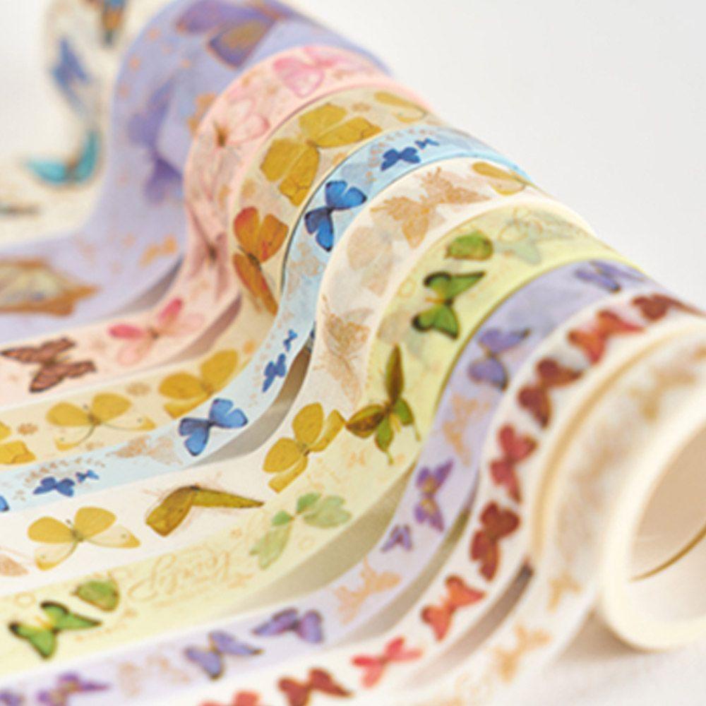 LEISURE Bộ 10 Cuộn Băng Keo Washi Chất Lượng Cao Dùng Trang Trí Sổ Tay DIY