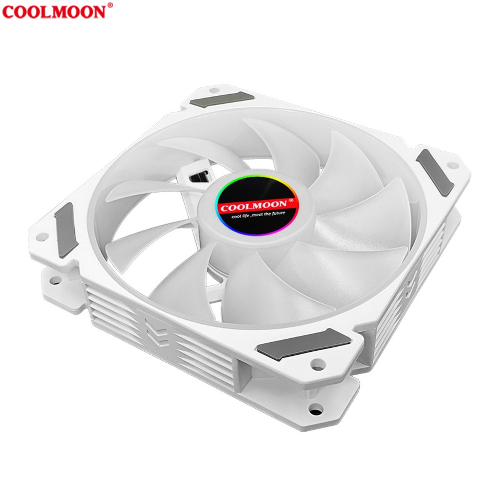 Quạt Tản Nhiệt, Fan Led ARGB Coolmoon X1 &amp; Bộ Hub Coolmoon + điều khiển - Tặng kèm ốc vít