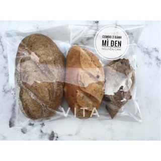Bánh mì đen nguyên cám ăn kiêng - combo 3 bánh