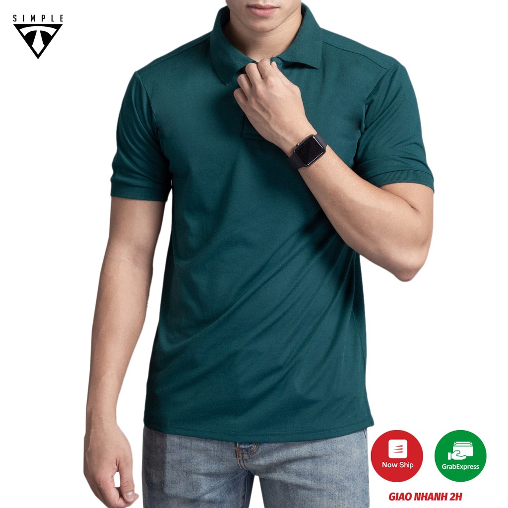 Áo Polo Nam cổ bẻ TSIMPLE cổ trụ tay lỡ vải thun cá sấu Cotton thời trang, chuẩn form, sang trọng lịch lãm màu Rêu | WebRaoVat - webraovat.net.vn