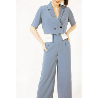 Áo croptop cổ 2 ve 2C CCHAT
