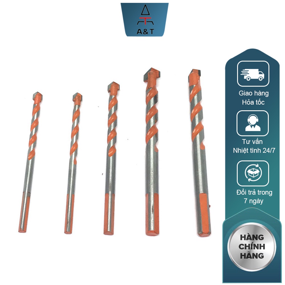 Bộ 5 Mũi Khoan Đa Năng 2 Cạnh Chuyên Gốm Sứ