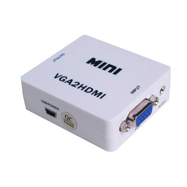 Bộ chuyển VGA to HDMI (nhựa) | bộ convert tín hiệu vga/hdmi