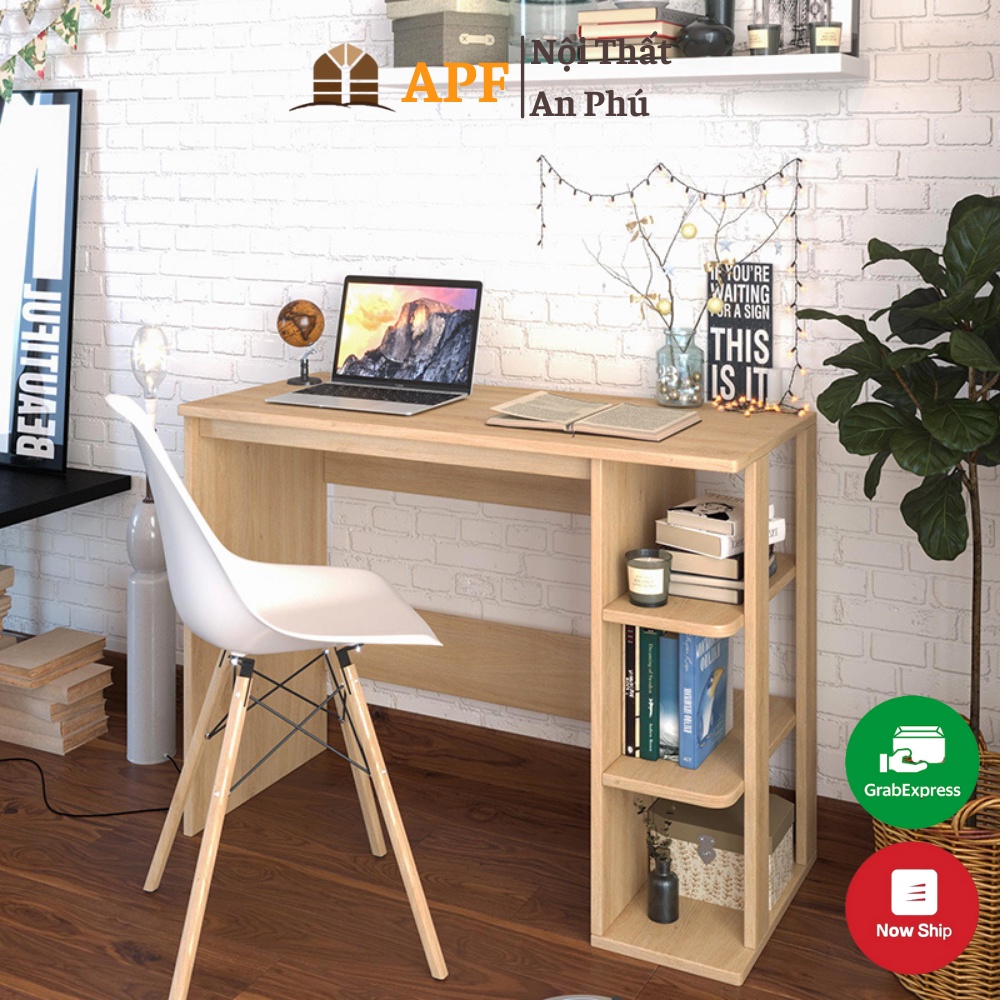 Bàn Học Kết Hợp Giá Sách APF Chất Liệu Gỗ MDF Nhập Khẩu, Thiết kế Thông Minh Tiện Lợi Kích Thước 100 x 44 x 70cm KS049