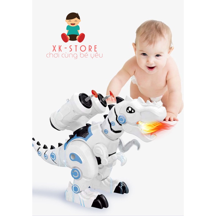 Khủng Long Robot Có Hiệu Ứng Phun Lửa Và Nước Kích Thước Lớn - Đồ Chơi Giải Trí Cho Trẻ Em