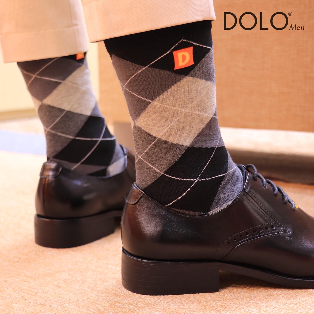 Tất cổ cao DOLO Men sợi than tre nhiều màu